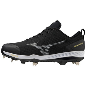 Mizuno Dominant 4 Low Men's Metal Baseball Cleat Black&White