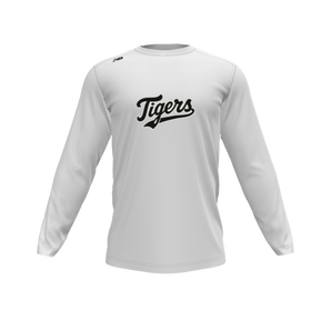 Tigers Mens LS Tech White