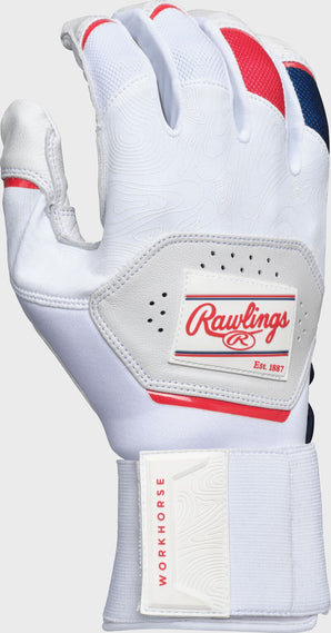 Rawlings Work Horse Batting Glove w/Strap USA