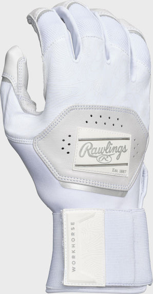 Rawlings Work Horse Batting Glove w/Strap White