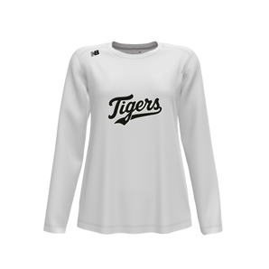 Tigers Womens LS Tech Shirt White